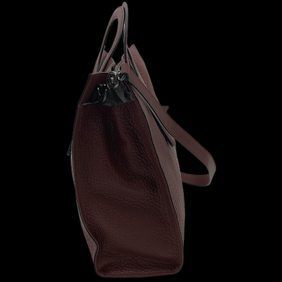 Vince Camuto Large Leather Tote w/ Crossbody Strap Beck Cinnabar - Picture 2 of 5